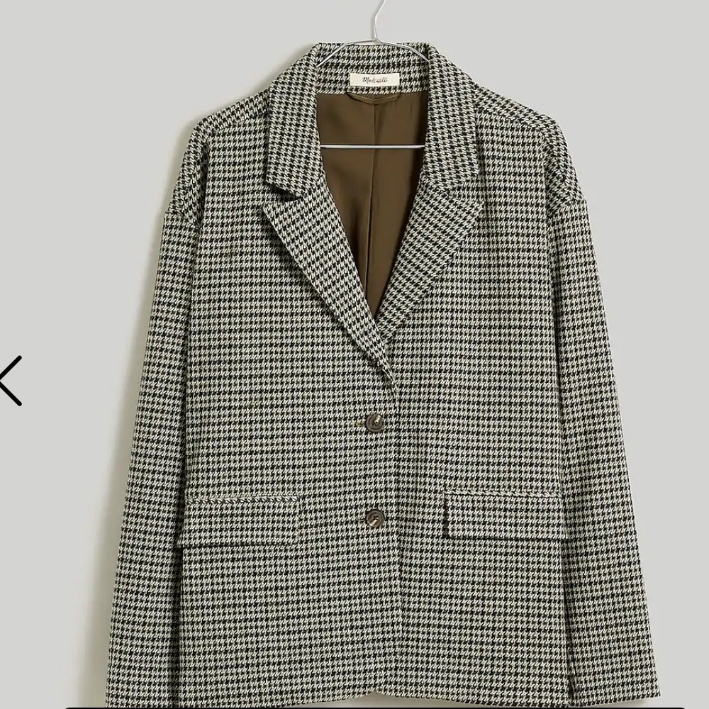 Madewell Oversized Knit Blazer in Houndstoot